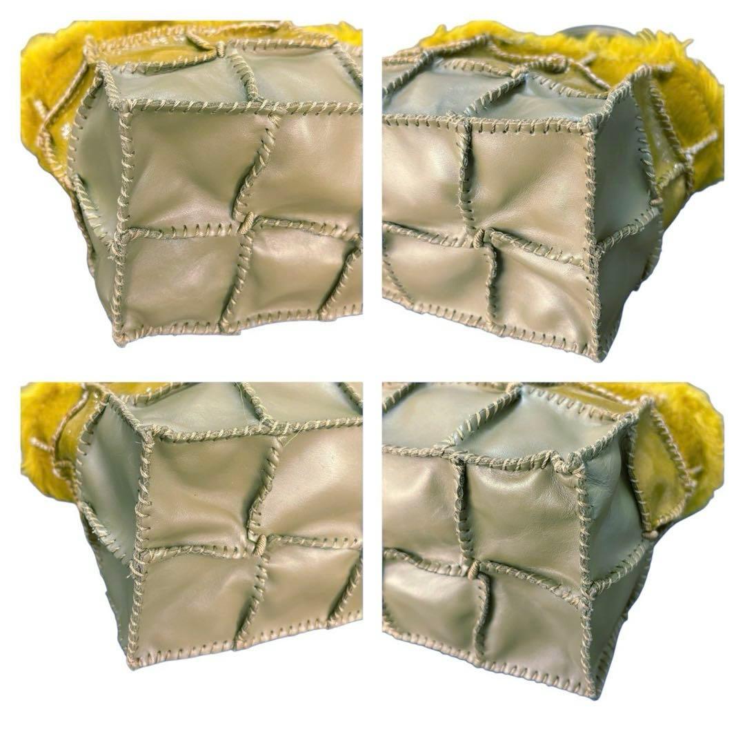 JAMIN PUECH ファー パッチワーク レザー ハラコ トートバッグ