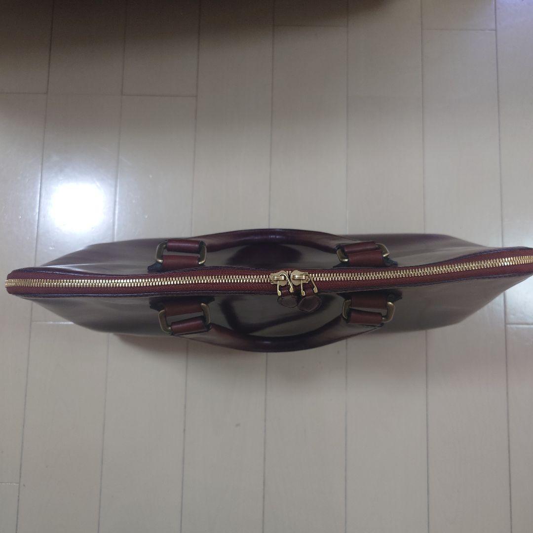 【美品】 GANZO GUD ブリーフケース カーフレザー ボルドー　保存袋付