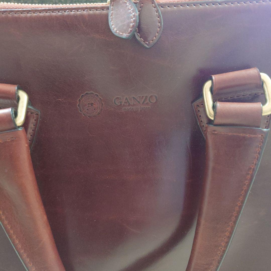 【美品】 GANZO GUD ブリーフケース カーフレザー ボルドー　保存袋付