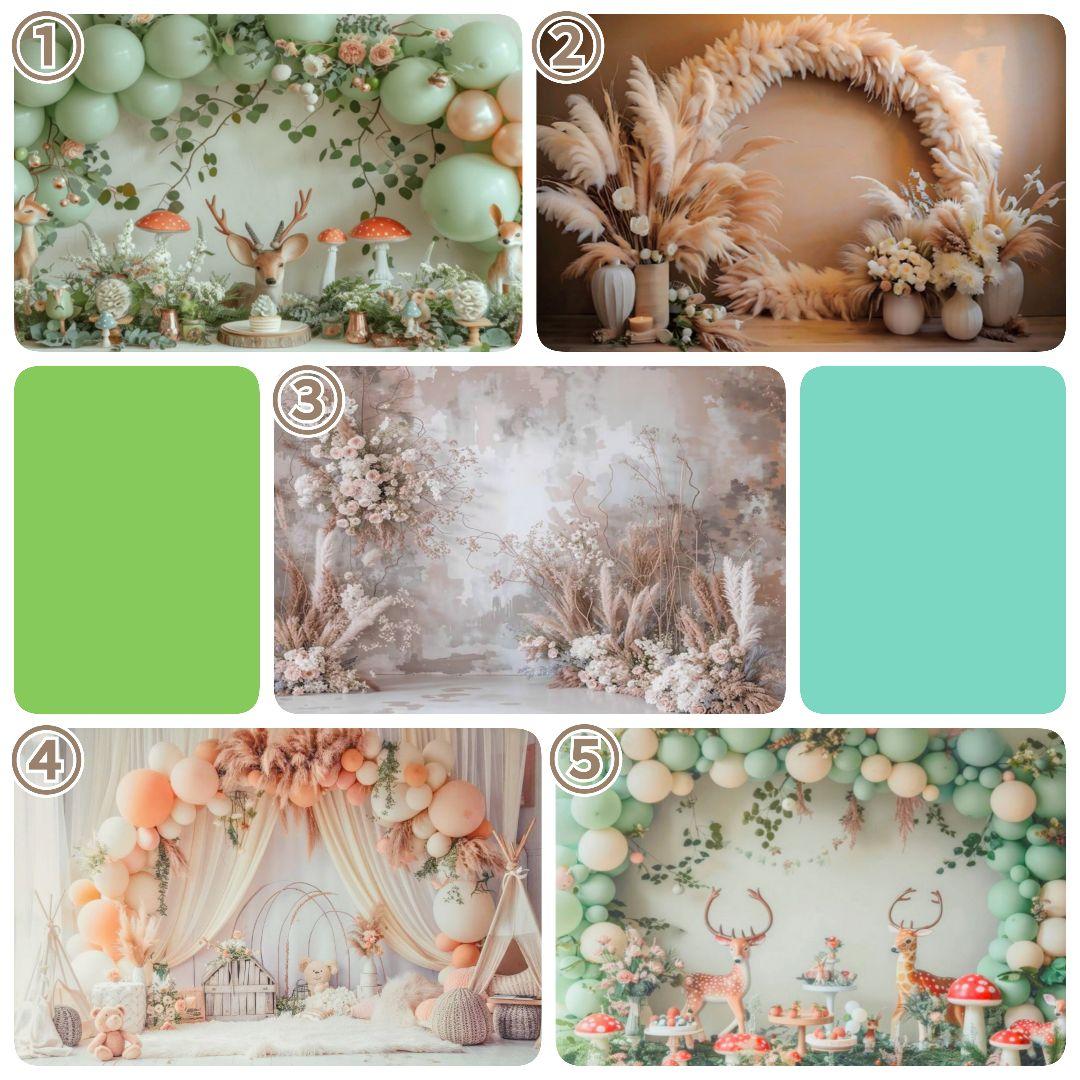 背景布×5枚+1 ペット撮影用フォトブース トリミングチョーカー販売中