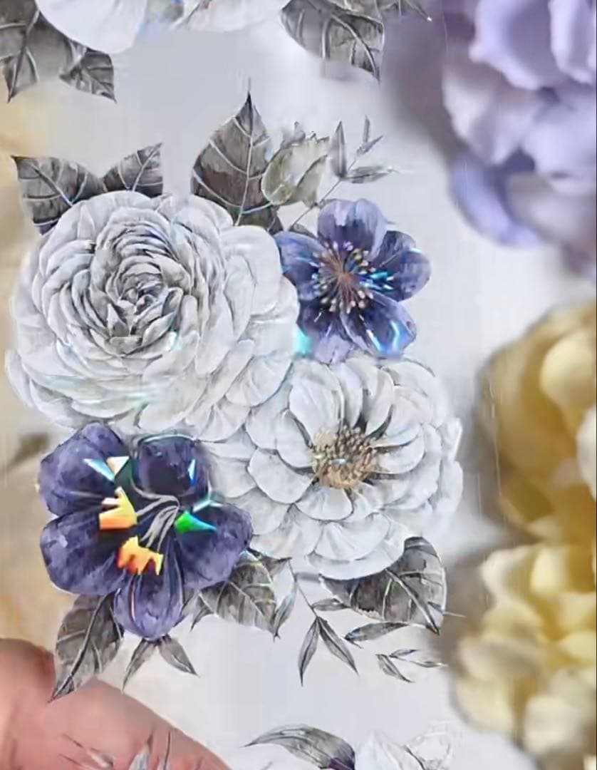 海外マスキングテープ巻売り 黒崎 フラワー花 贝壳光petテープ - メルカリ