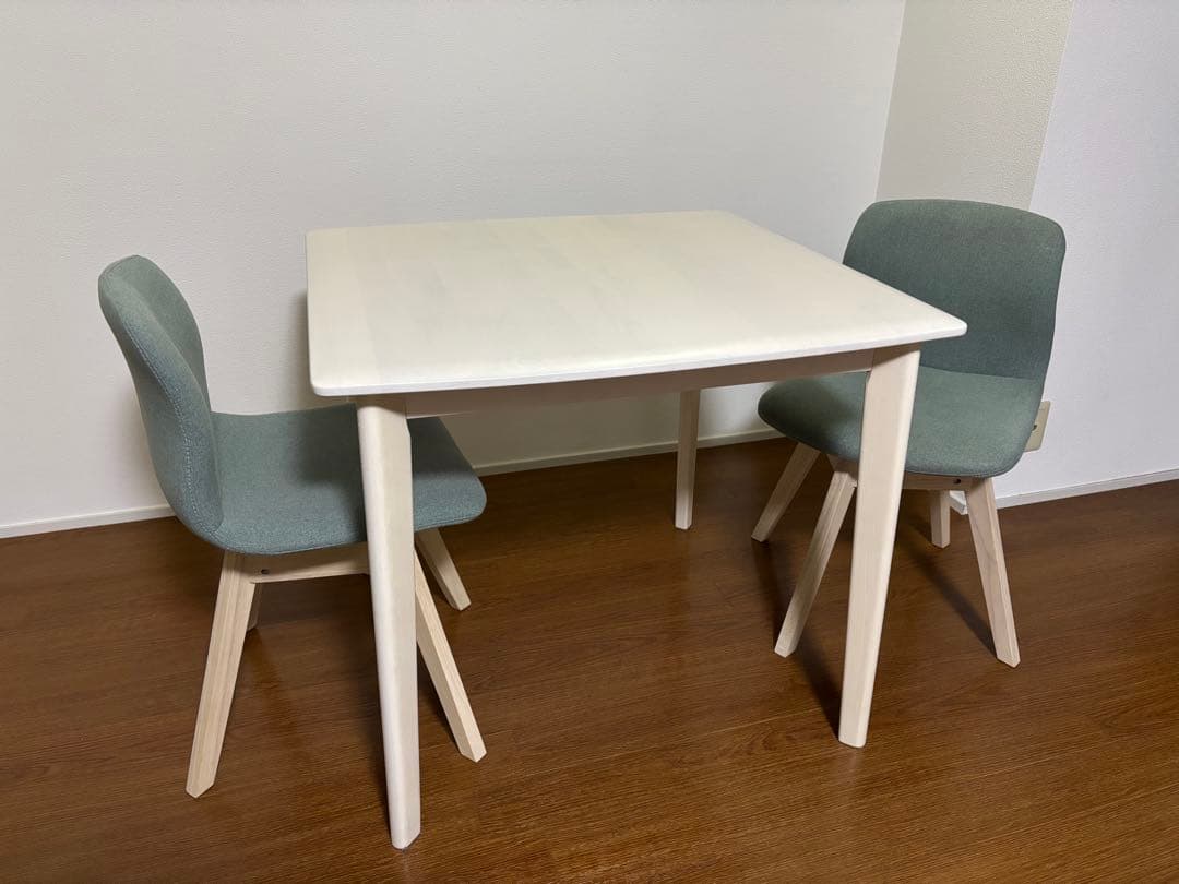 ダイニングテーブル (アルナス DF 80 WW) ホワイトウォッシュ