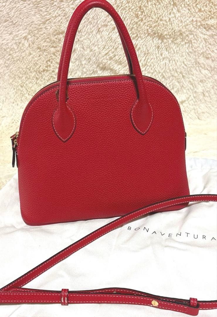 【極美品】ボナベンチュラ エマ バッグ　28シュリンク　赤　レッド