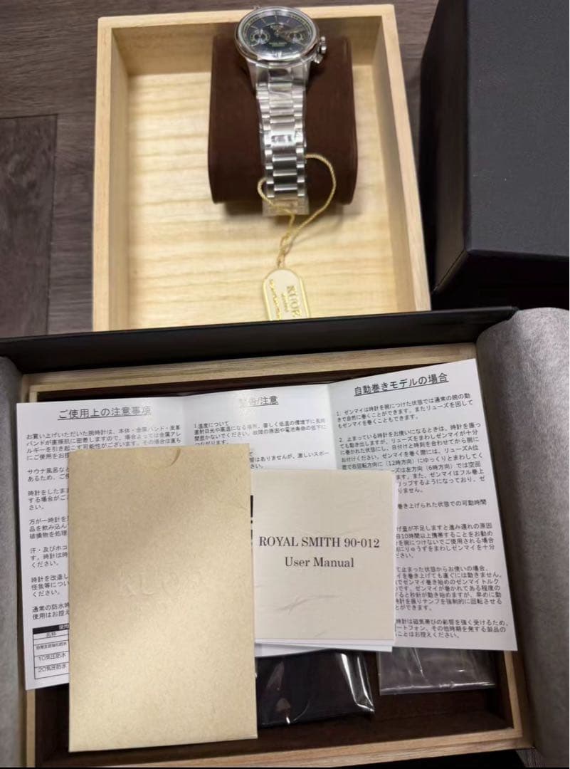  SMITH 90-012 自動巻き クロノグラフ サーモンピンク ブ