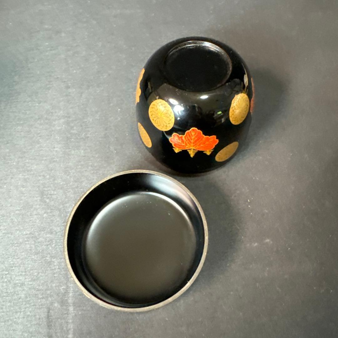 E982 送料無料 金彩蒔絵 棗 在銘 茶道具 茶室 茶道 共箱