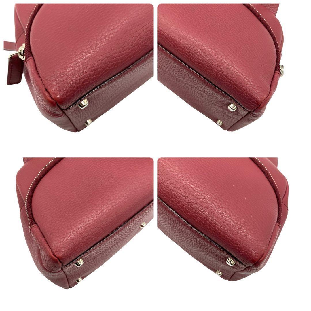 良品 2009 MAURO GOVERNA ハンドバッグ 2way 紫ピンク