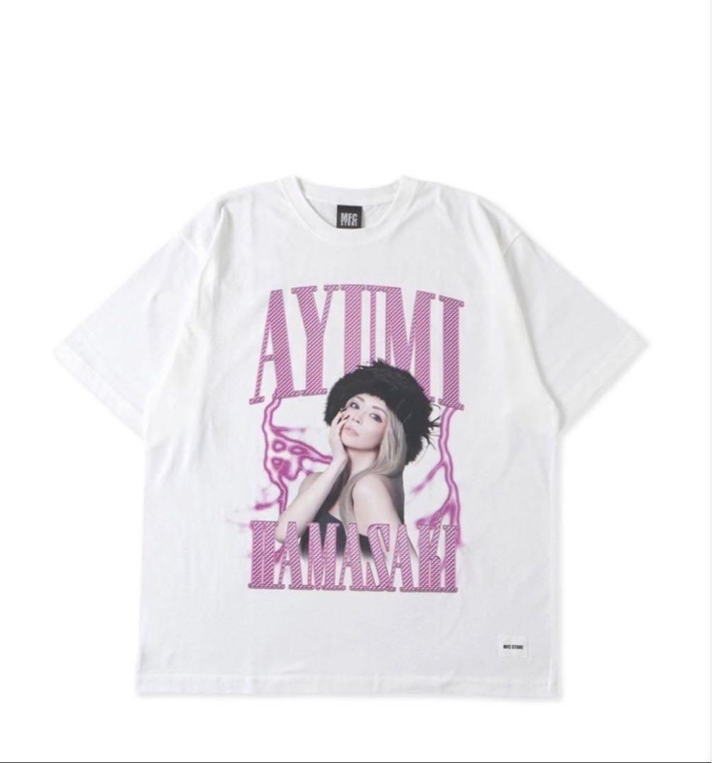 浜崎あゆみ　MFC コラボ Tシャツ　Lサイズ 新品未使用 浜崎あゆみ MFC コラボ アーティストTシャツ Lサイズ 白