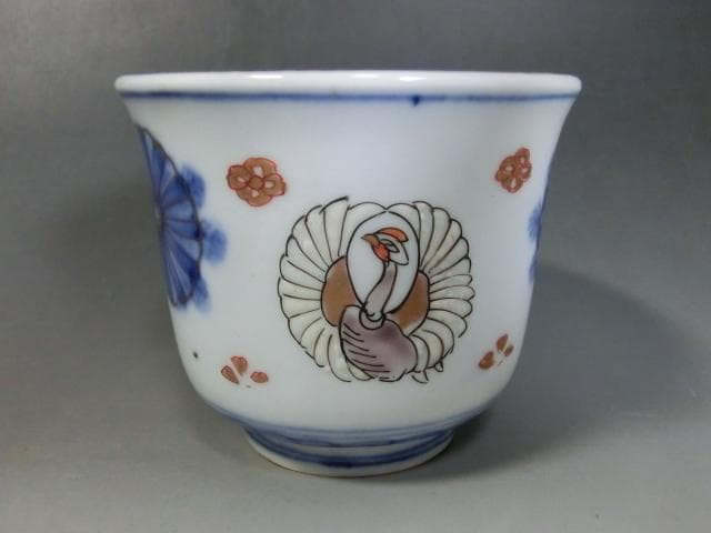 蕎麦猪口□伊万里 色絵 桐 鶴 菊 牡丹 5客セット 湯飲 骨董□ - メルカリ