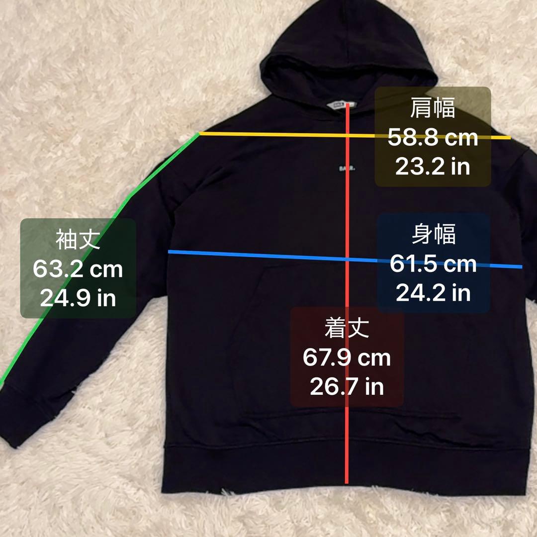 BALR. 日本限定 ゲームデイ ボックスフィット パーカー XXL 黒 美品