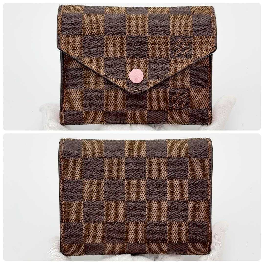 本日限定】イニシャル無☆ルイヴィトン ダミエ ヴィクトリーヌ ローズ