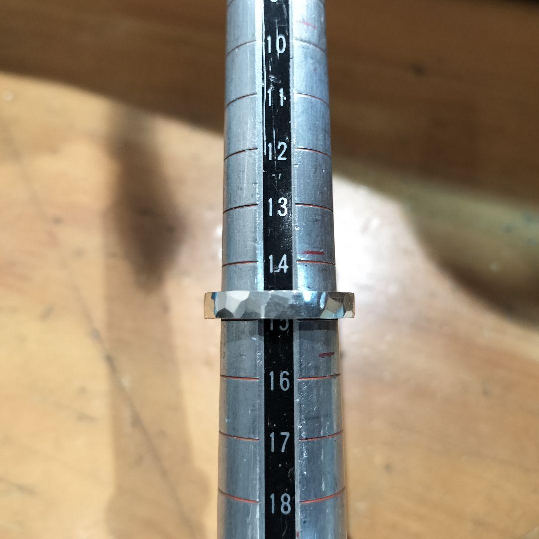 槌目シルバーリング　三本