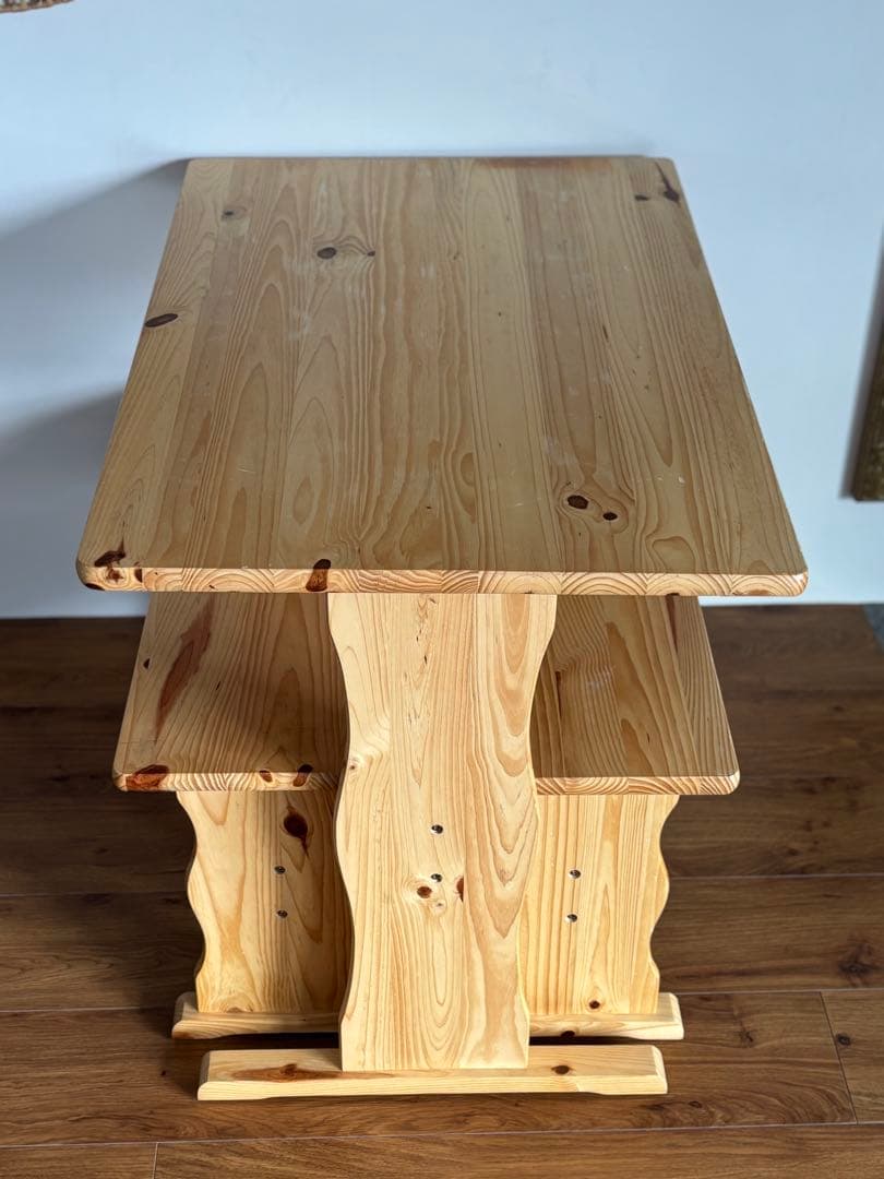 パイン材　ダイニングセット 家具 3点セット テーブル ベンチ