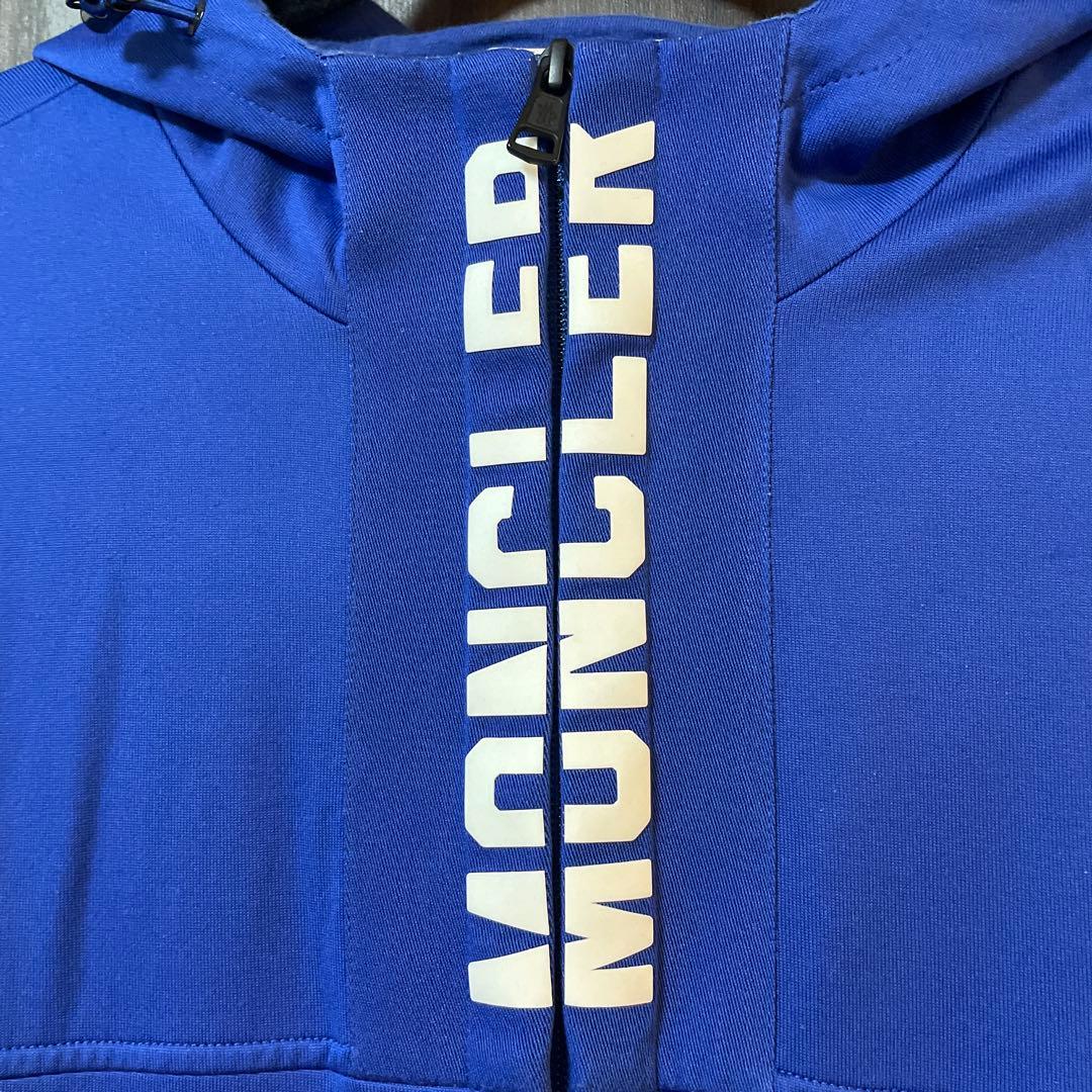モンクレール　ジップアップパーカー　パーカー　XLサイズ　ブルー