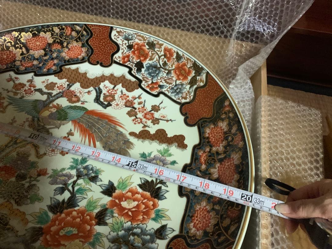 60cm⭐︎有田焼⭐︎古伊万里⭐︎弥左エ門作⭐︎飾皿 - メルカリ