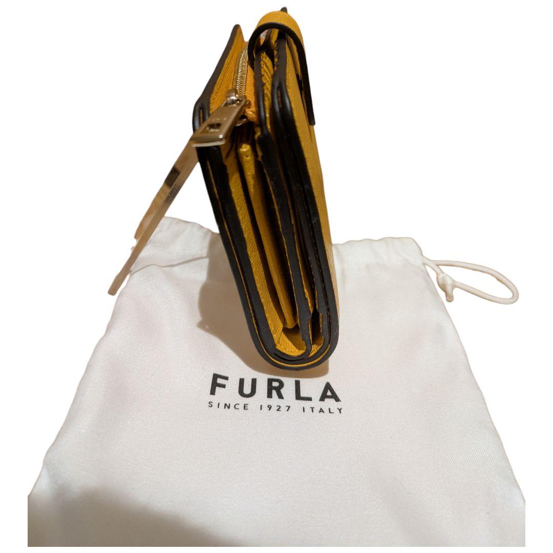 【新品未使用】 FURLA フルラ BABYLON(バビロン) M コンパクト黄