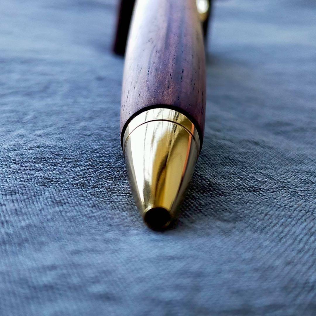 越南黄花梨 ハンドメイド 木軸ボールペン G2 天然木 ゴールド