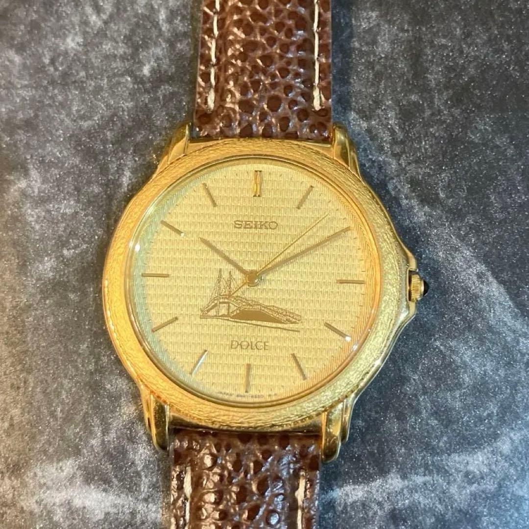 SEIKO セイコー ドルチェ 8N41-6180 ゴールド文字盤 腕時計