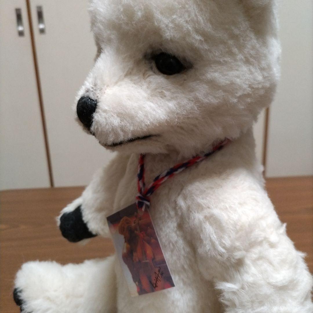 国内作家 KEITA BEAR Hokkaido-Inu 白い犬のぬいぐるみ