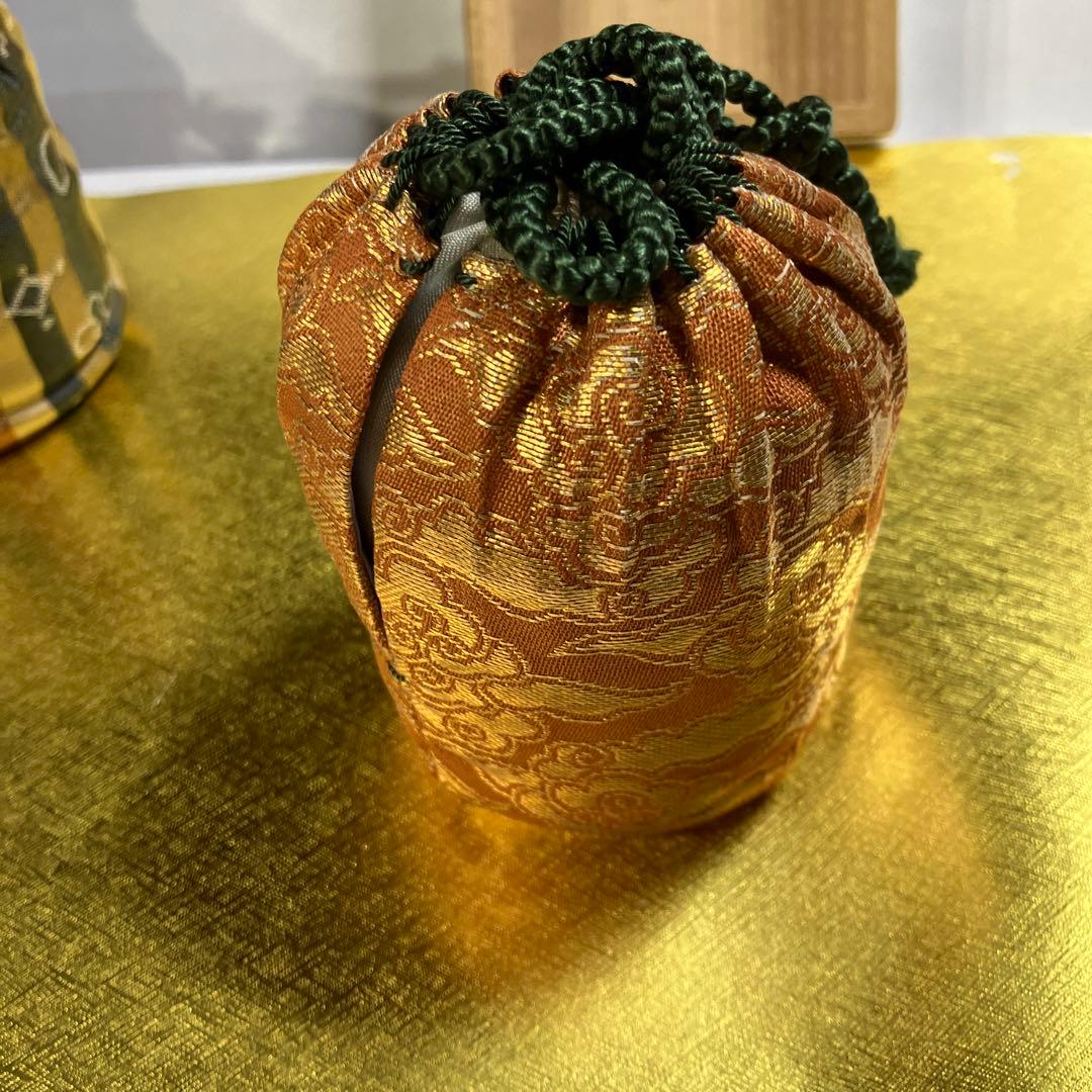 茶器 備前肩衝茶入 銘 心の友 仕覆3 而妙斎書付