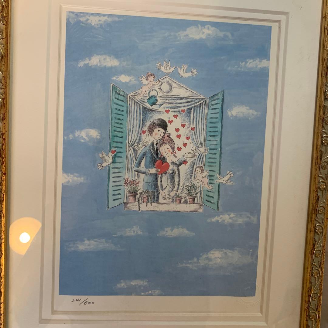 希少】レイモン ・ペイネリトグラフ窓辺の恋人たち400版限定