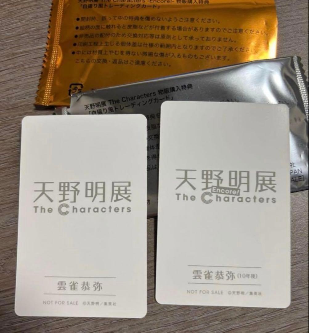 天野明展 購入特典 自撮り風トレーディングカード 雲雀恭弥 2枚set