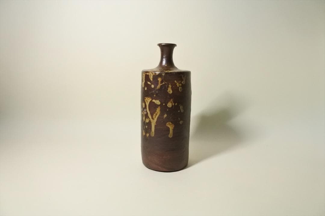 江戸前期　古備前　蝋燭徳利　アンティーク　骨董品　酒器　花生