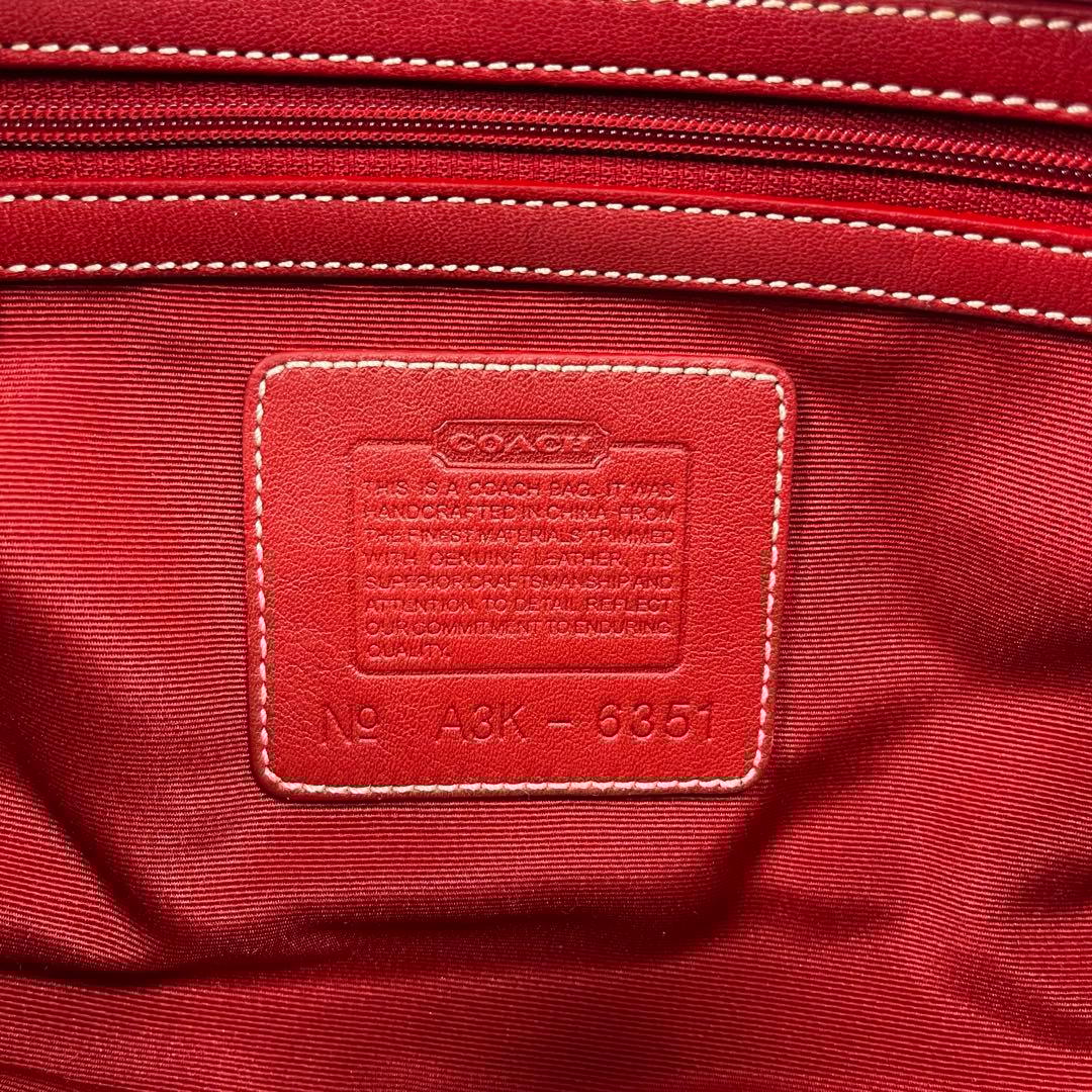 バッグ Coach Hobo Hand Bag Red Signature