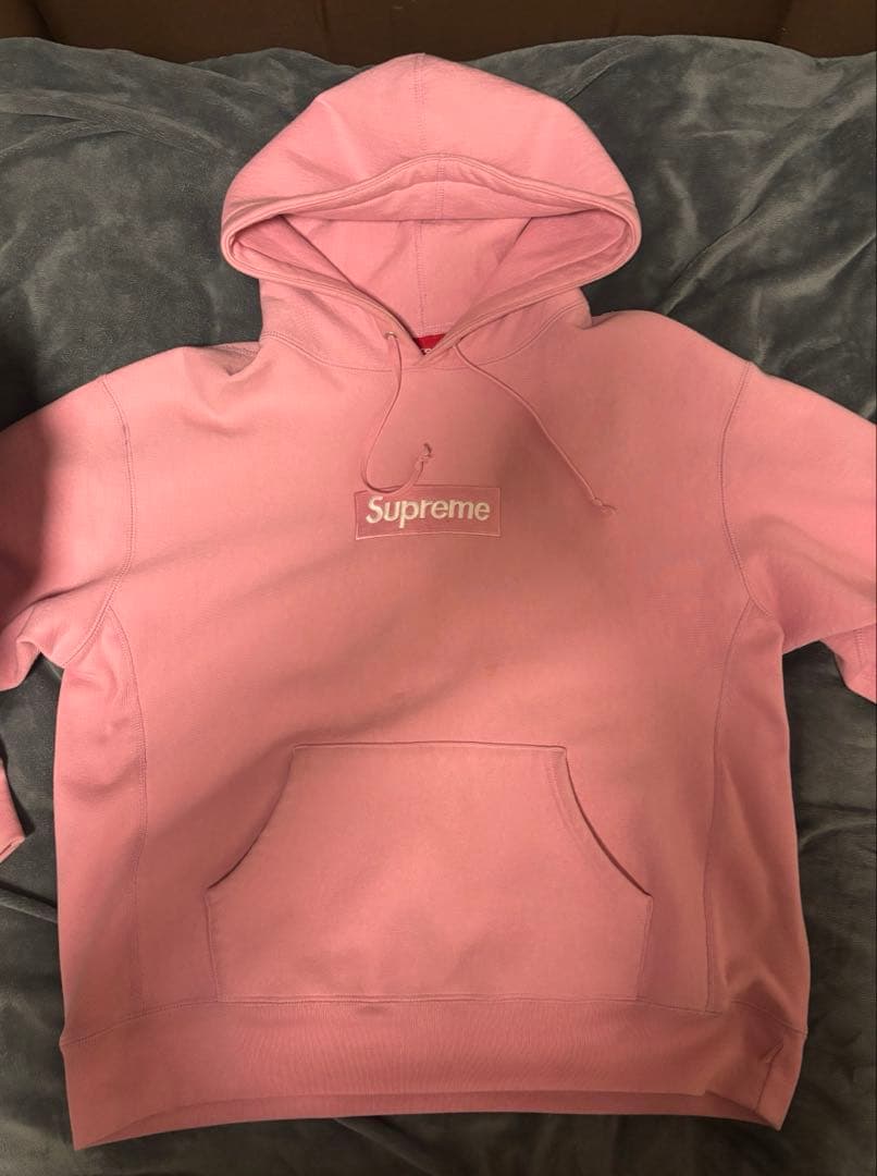 Supreme ピンク BOXロゴパーカー 2024 サイズM