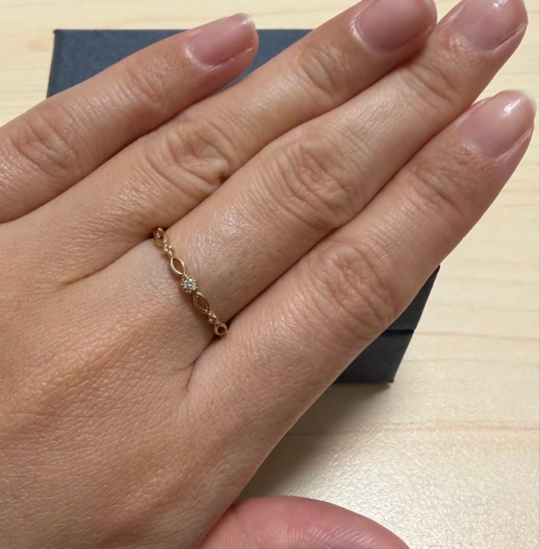 TSUTSUMI K10イエローゴールドダイヤモンドリング