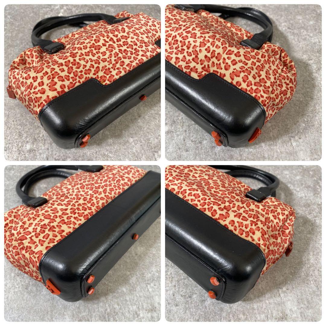 BOTTEGA ボッテガヴェネタ　ハンドバッグ　ミニトート　レオパード　ピンク