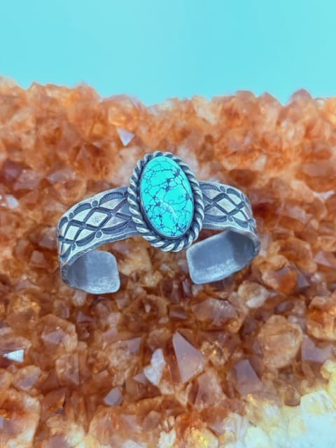 バングル ターコイズ シルバー ナバホ ハーマン・スミス インディアンジュエリー
