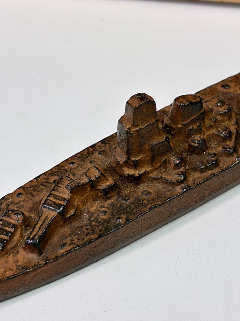 軍艦武蔵艦型奉納記念　武藏会　軍艦武蔵　文鎮