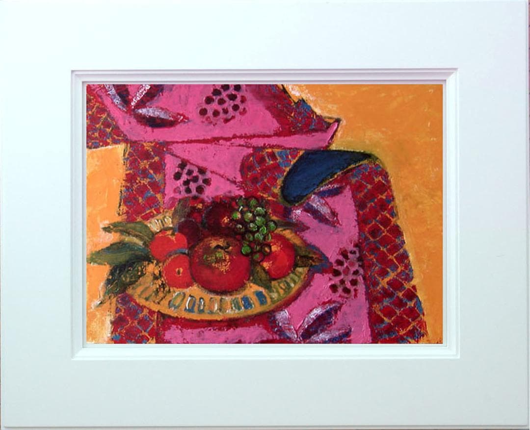 油絵 菅家令子 絵 絵画 インテリア uF6-113902 静物 果物