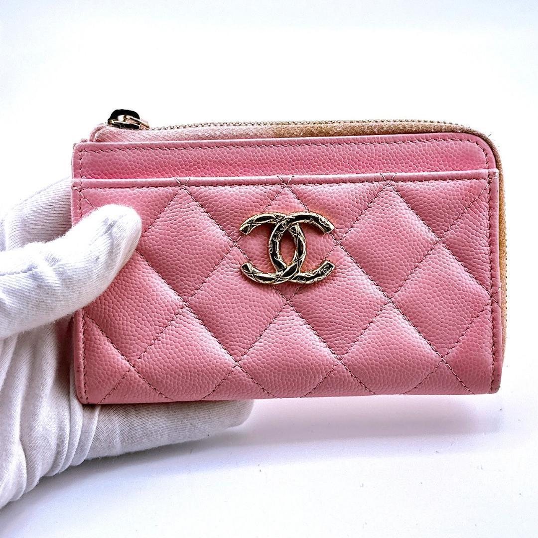 シャネル キャビアスキン マトラッセ ケース★