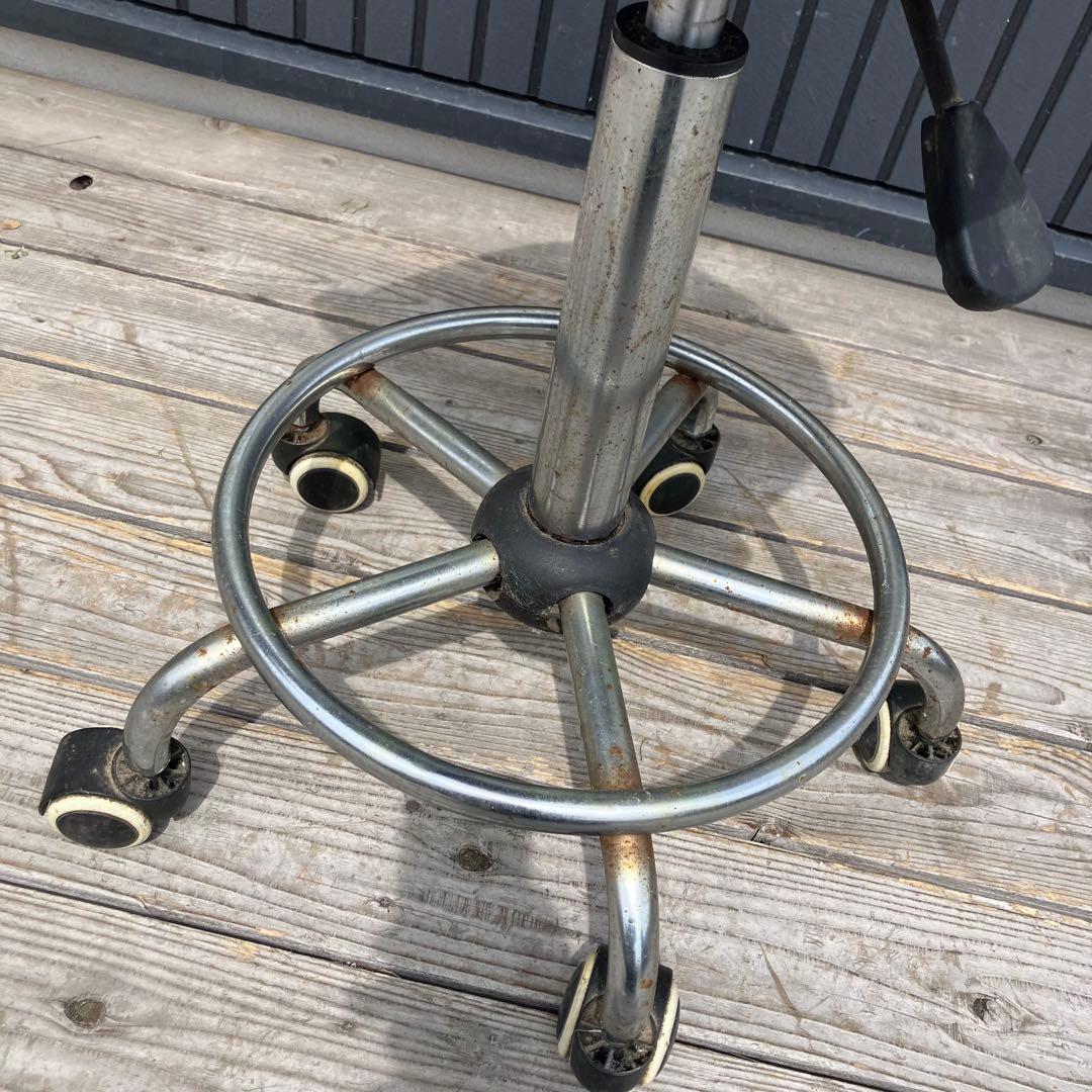 インダストリアル 工業系 回転式スツール ワークチェア キャスター付き