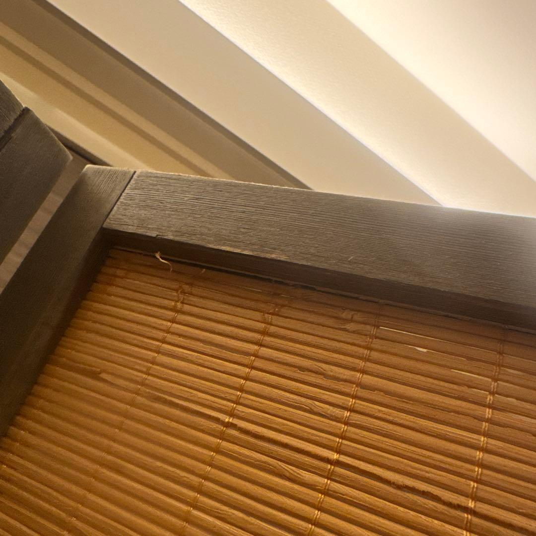 最安値で出品 送料含めた最安値 木製ブラウンパーテーション 3つ折り