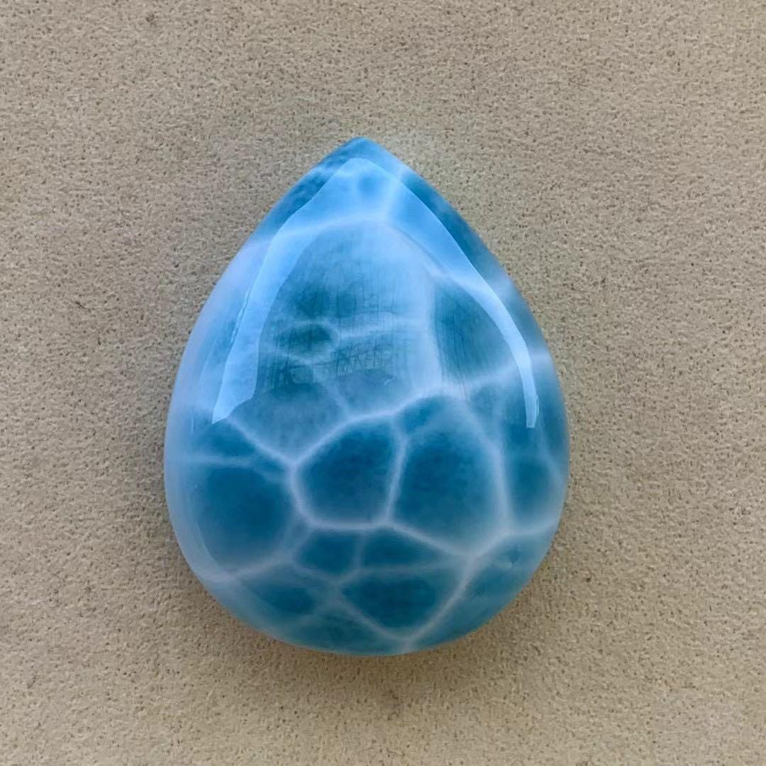 天然無処理 ラリマー 雫型 ペンダント 22.3g 最高級☆【ラリマー