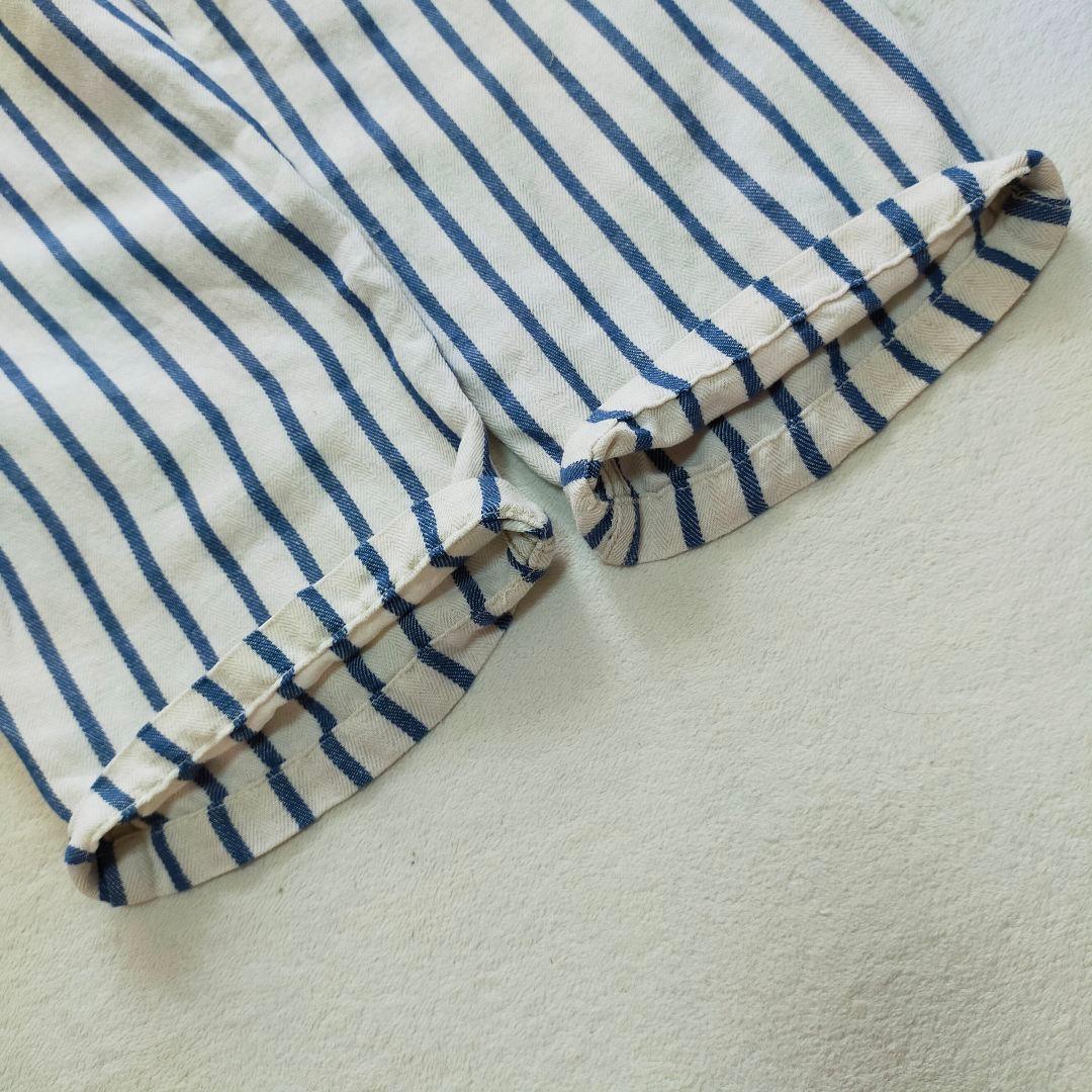 KAPITAL 3サイズ ヘリンボーン地 ストライプ柄 ピエロパンツ