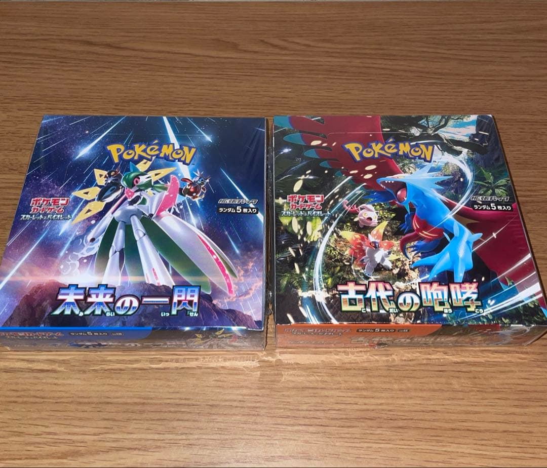 ポケモンカードゲーム 未来の一閃、古代の咆哮 box セット シュリンク付き