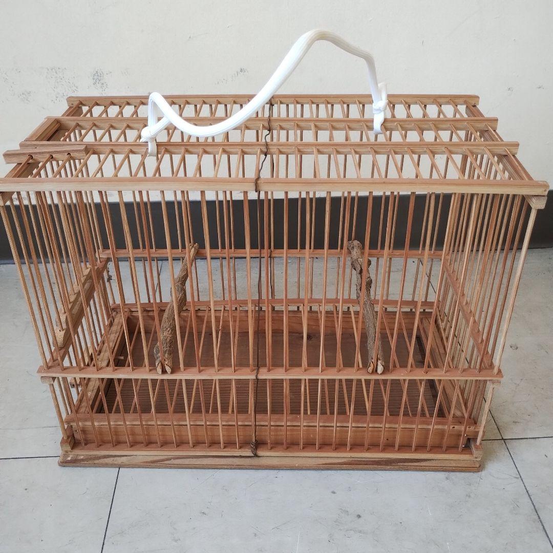 鳥籠 メジロ籠? 木製 - メルカリ