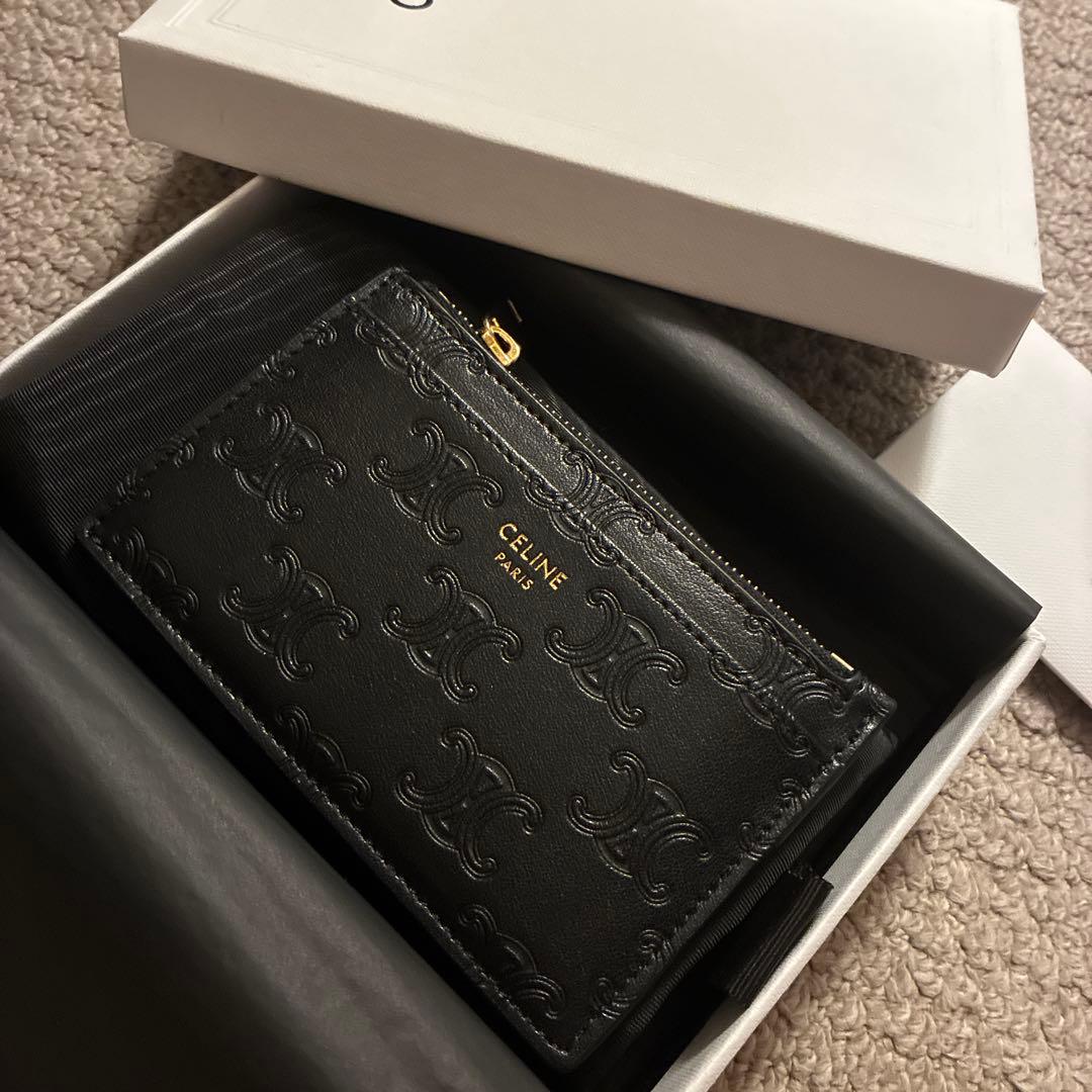 【美品】CELINE セリーヌ ジップ付きカードホルダー ケース