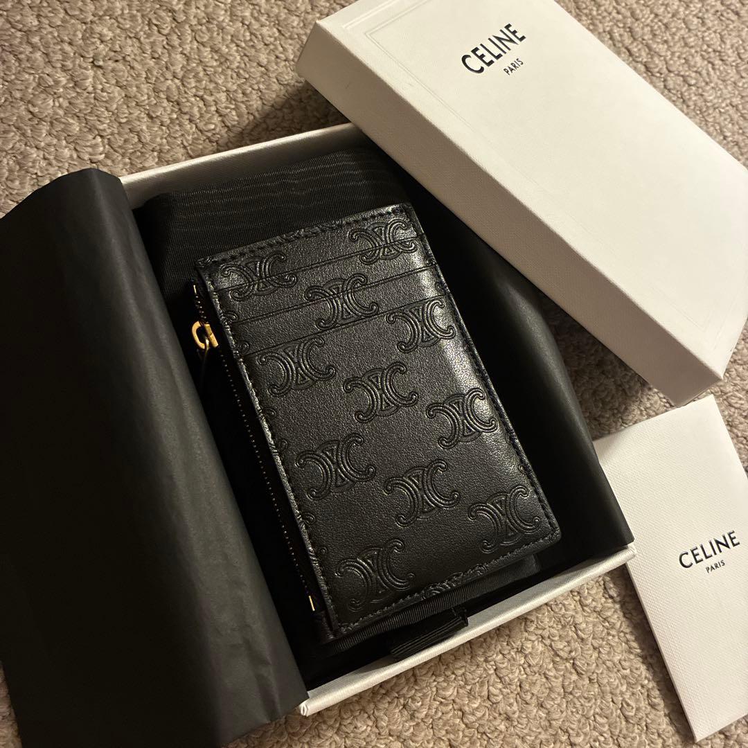【美品】CELINE セリーヌ ジップ付きカードホルダー ケース