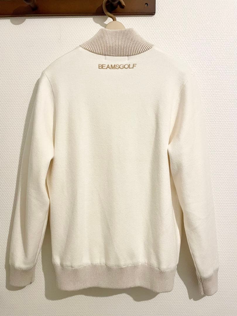 BEAMS GOLF 防風ニット ジャケット L アイボリー