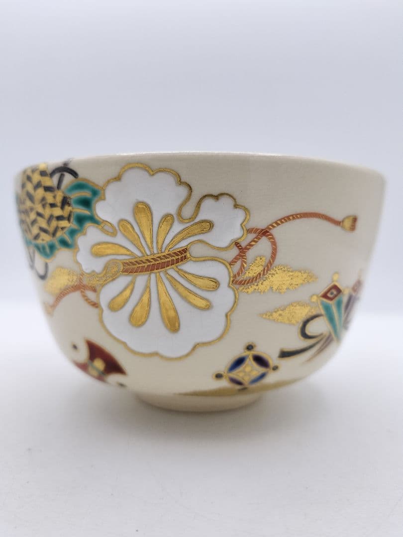 c442 茶碗 仁清写 宝尽 平安御室窯 木箱 茶道具 古物 公式