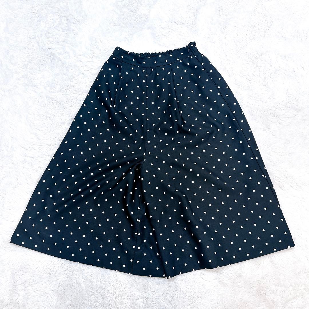 BEARDSLEY ドット柄 ロングスカート　キュロット　ブラック