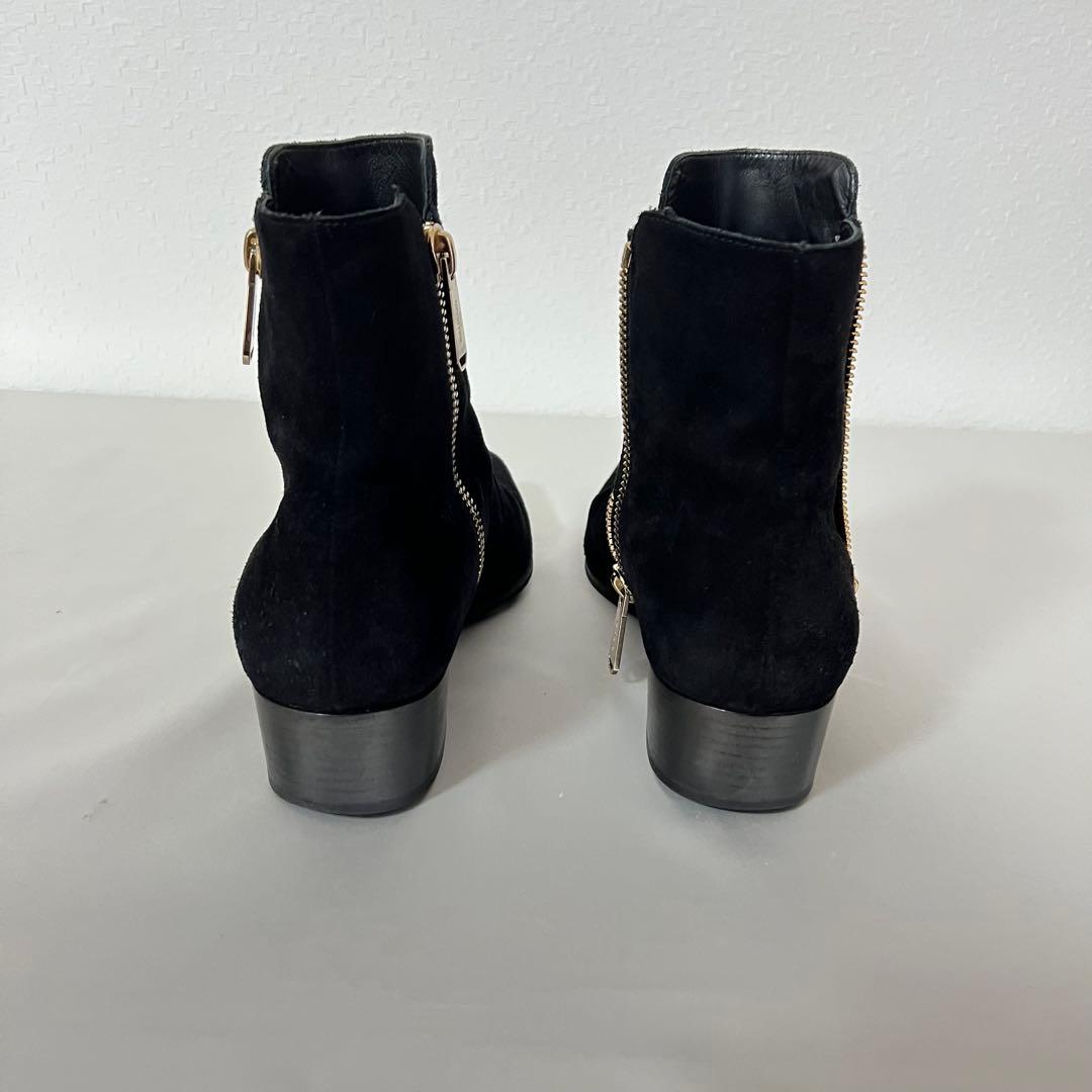 BALMAIN バルマン 41 スエードブーツ サイドジップ 黒 ブラック