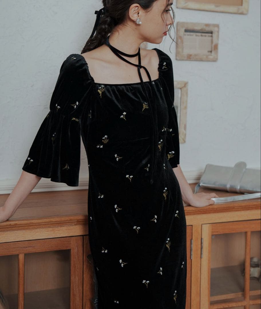 結婚式 オケージョン kastane ベロア ワンピース 結婚式/オケージョン