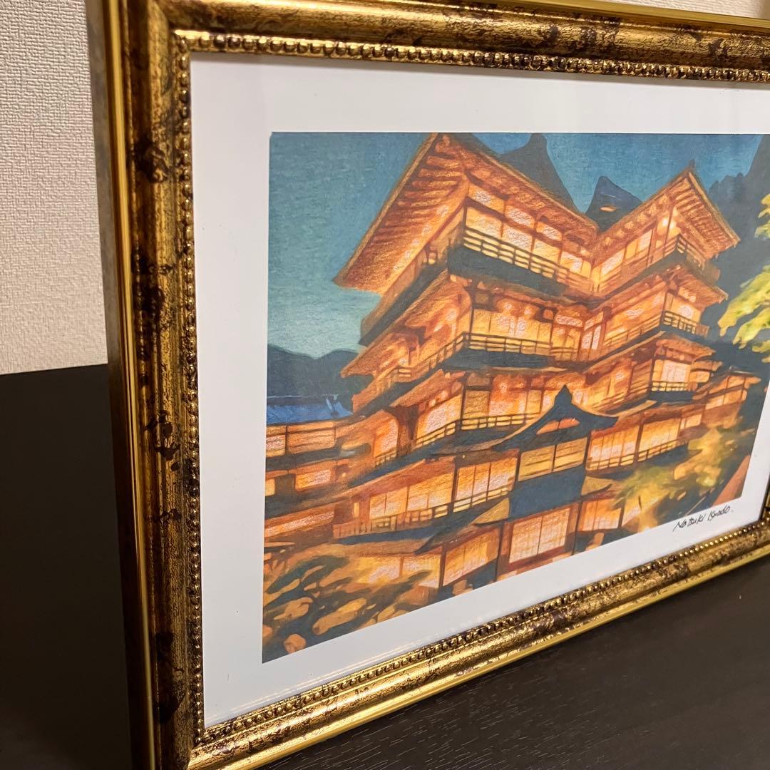 ジブリアート⑨ 千と千尋の神隠しより「金具屋」額装品32.7㎝×24.0㎝