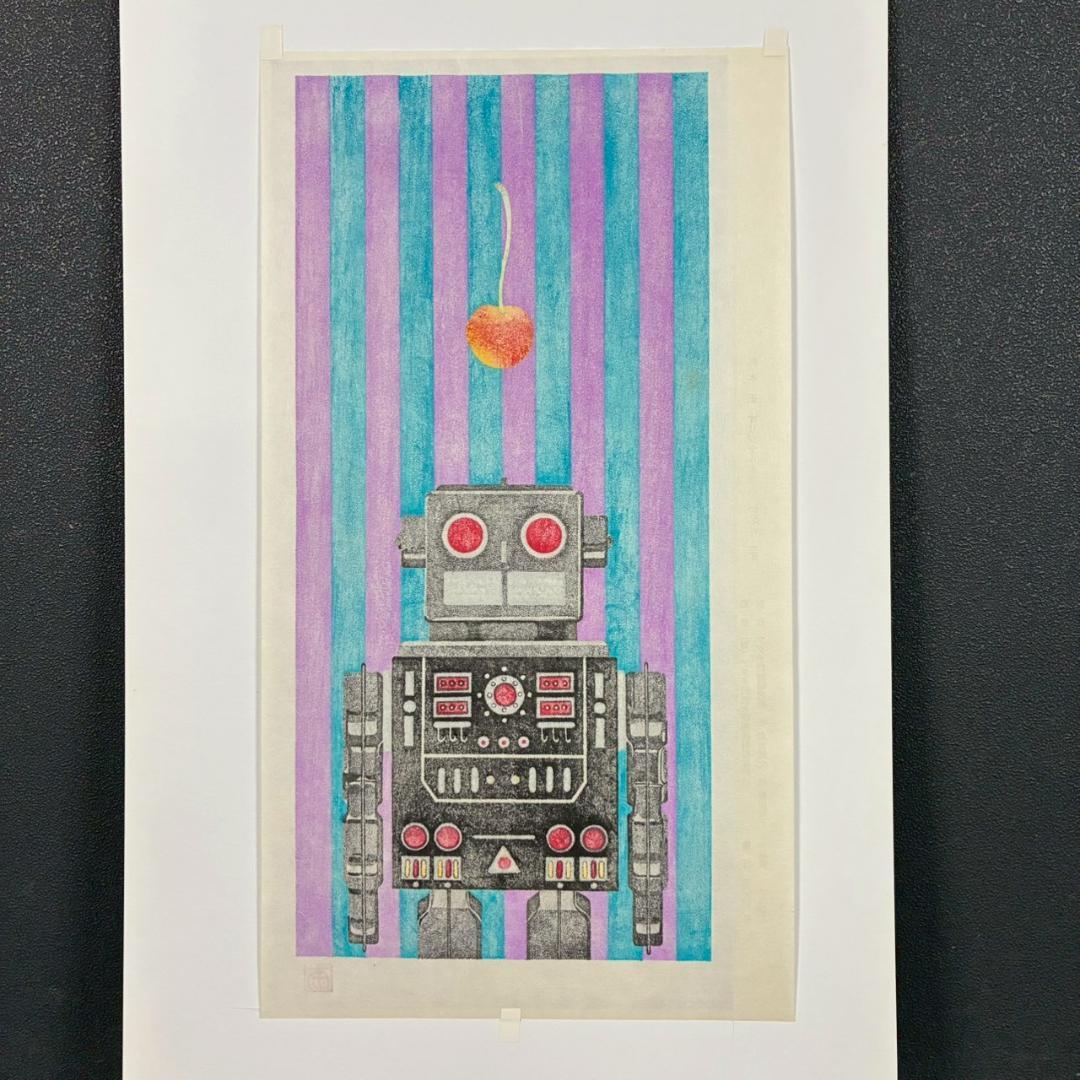 美品 福本正 Boy s life 木版画 直筆サイン 印章入り アダチ版画 モダン