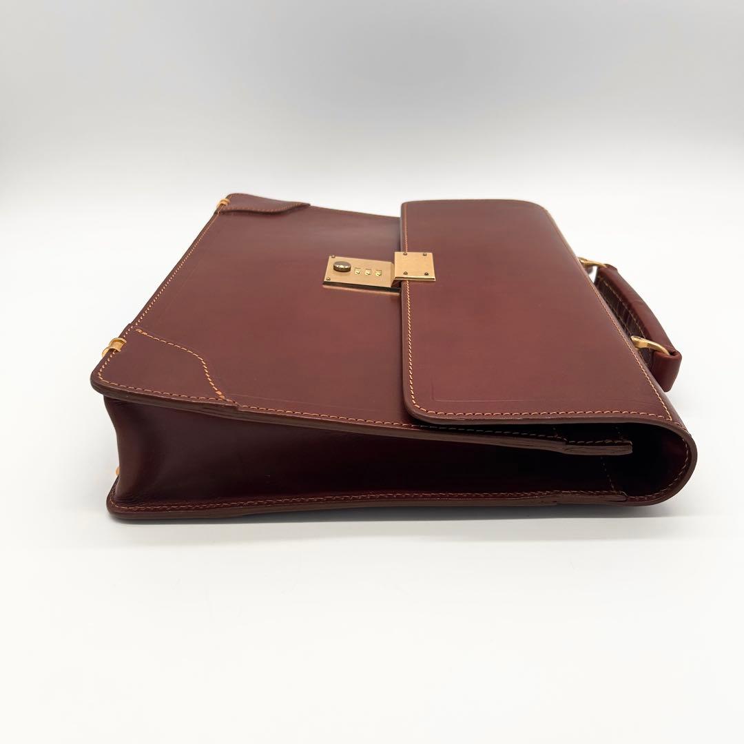 A836 FIVE WOODS 本革 A4可 ダイヤル錠 高級ビジネスバッグ